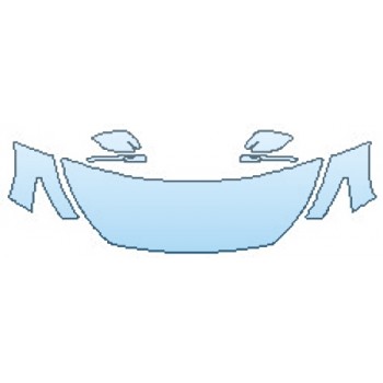 PAINT PROTECTION KIT - 2017 INFINITI Q50 2.0T PREMIUM HOOD(24 INCH WRAPPED EDGES) FENDERS MIRRORS - PRECUT PPF CLEAR BRA WRAP