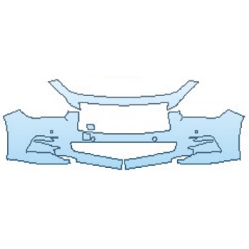 PAINT PROTECTION KIT - 2017 INFINITI Q50 2.0T PREMIUM AWD BUMPER WITH SENSORS - PRECUT PPF CLEAR BRA WRAP