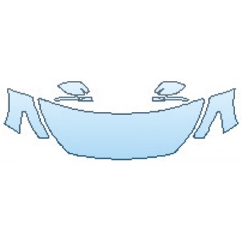 PAINT PROTECTION KIT - 2017 INFINITI Q50 2.0T SPORT HOOD(24 INCH WRAPPED EDGES) FENDERS MIRRORS - PRECUT PPF CLEAR BRA WRAP