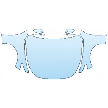 PAINT PROTECTION KIT - 2017 INFINITI Q50 3.0T PREMIUM AWD FULL HOOD(WRAPPED EDGES) FENDERS WITHOUT BADGES MIRRORS - PRECUT PPF CLEAR BRA WRAP