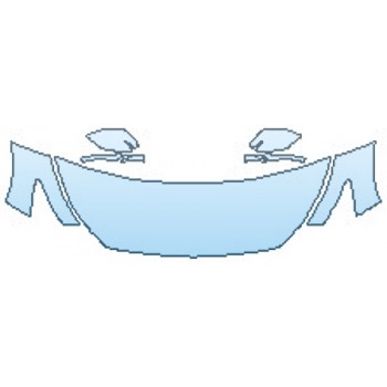 PAINT PROTECTION KIT - 2017 INFINITI Q50 3.0T PREMIUM AWD HOOD(24 INCH) FENDERS MIRRORS - PRECUT PPF CLEAR BRA WRAP