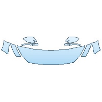 PAINT PROTECTION KIT - 2017 INFINITI Q50 3.0T PREMIUM AWD HOOD(18 INCH) FENDERS MIRRORS - PRECUT PPF CLEAR BRA WRAP