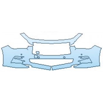 PAINT PROTECTION KIT - 2017 INFINITI Q50 3.0T PREMIUM AWD BUMPER WITH SENSORS - PRECUT PPF CLEAR BRA WRAP