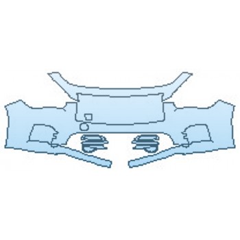 PAINT PROTECTION KIT - 2017 INFINITI Q50 3.0T SPORT BUMPER (2 PIECE) - PRECUT PPF CLEAR BRA WRAP