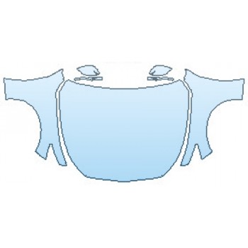 PAINT PROTECTION KIT - 2017 INFINITI Q50 3.0T SPORT AWD FULL HOOD(WRAPPED EDGES) FENDERS WITHOUT BADGES MIRRORS - PRECUT PPF CLEAR BRA WRAP