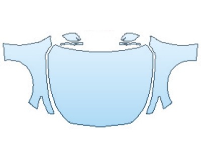 PAINT PROTECTION KIT - 2017 INFINITI Q50 3.0T SPORT AWD FULL HOOD(WRAPPED EDGES) FENDERS WITHOUT BADGES MIRRORS - PRECUT PPF CLEAR BRA WRAP