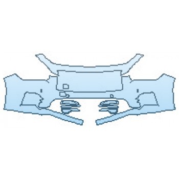 PAINT PROTECTION KIT - 2017 INFINITI Q50 3.0T SPORT AWD BUMPER WITH SENSORS (2 PIECE) - PRECUT PPF CLEAR BRA WRAP