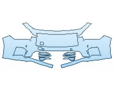 PAINT PROTECTION KIT - 2017 INFINITI Q50 3.0T SPORT AWD BUMPER WITH SENSORS (2 PIECE) - PRECUT PPF CLEAR BRA WRAP