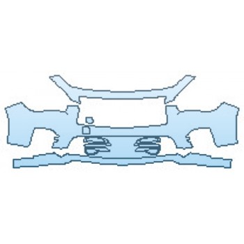 PAINT PROTECTION KIT - 2017 INFINITI Q50 3.0T SPORT AWD BUMPER (3 PIECE) - PRECUT PPF CLEAR BRA WRAP