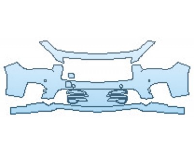 PAINT PROTECTION KIT - 2017 INFINITI Q50 3.0T SPORT AWD BUMPER WITH SENSORS (3 PIECE) - PRECUT PPF CLEAR BRA WRAP