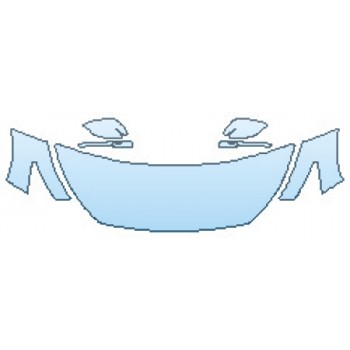 PAINT PROTECTION KIT - 2017 INFINITI Q50 HYBRID PREMIUM HOOD(24 INCH WRAPPED EDGES) FENDERS MIRRORS - PRECUT PPF CLEAR BRA WRAP