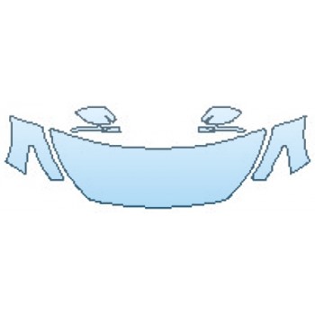 PAINT PROTECTION KIT - 2017 INFINITI Q50 RED SPORT 400 AWD HOOD(24 INCH WRAPPED EDGES) FENDERS MIRRORS - PRECUT PPF CLEAR BRA WRAP