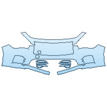 PAINT PROTECTION KIT - 2017 INFINITI Q50 RED SPORT 400 AWD BUMPER (2 PIECE) - PRECUT PPF CLEAR BRA WRAP