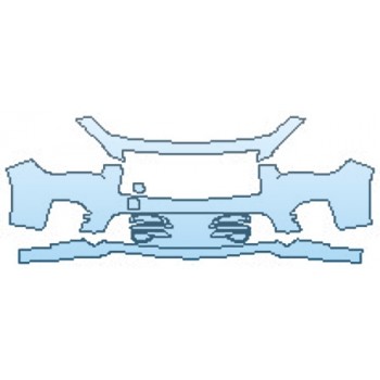 PAINT PROTECTION KIT - 2017 INFINITI Q50 RED SPORT 400 AWD BUMPER (3 PIECE) - PRECUT PPF CLEAR BRA WRAP