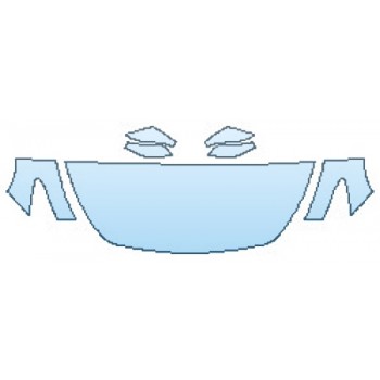 PAINT PROTECTION KIT - 2017 INFINITI Q60 2.0T PREMIUM AWD HOOD(24 INCH) FENDERS MIRRORS - PRECUT PPF CLEAR BRA WRAP