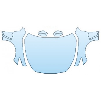 PAINT PROTECTION KIT - 2017 INFINITI Q60 3.0T PREMIUM FULL HOOD(WRAPPED EDGES) FENDERS MIRRORS - PRECUT PPF CLEAR BRA WRAP