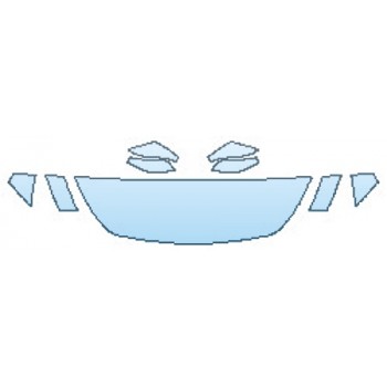 PAINT PROTECTION KIT - 2017 INFINITI Q60 3.0T PREMIUM AWD HOOD(18 INCH) FENDERS MIRRORS - PRECUT PPF CLEAR BRA WRAP