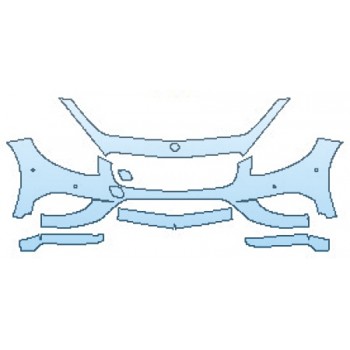 Precut PPF Kit – Clear Bra Paint Protection Film PAINT PROTECTION KIT - 2017 MERCEDES S-CLASS CABRIOLET S550 SPORT BUMPER WITH SENSORS - PRECUT PPF CLEAR BRA WRAP