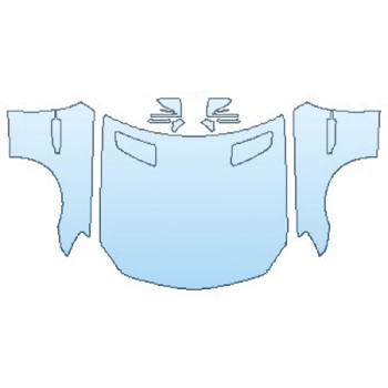 PAINT PROTECTION KIT - 2017 MERCEDES SLC-CLASS ROADSTER SLC300 BASE FULL HOOD(WRAPPED EDGES) FENDERS MIRRORS - PRECUT PPF CLEAR BRA WRAP