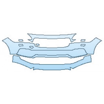 Precut PPF Kit – Clear Bra Paint Protection Film PAINT PROTECTION KIT - 2017 VOLVO S90 T5 MOMENTUM BUMPER WITH WASHERS - PRECUT PPF CLEAR BRA WRAP