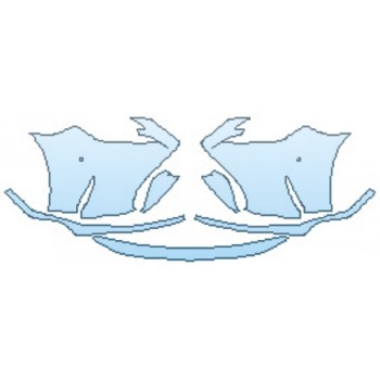 PAINT PROTECTION KIT - 2017 LEXUS RC 300 BUMPER WITH SENSORS - PRECUT PPF CLEAR BRA WRAP