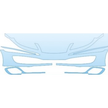 PAINT PROTECTION KIT - 2011 HYUNDAI AZERA LIMITED  BUMPER(WITH LOWER SPLIT) KIT - PRECUT PPF CLEAR BRA WRAP
