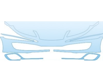 PAINT PROTECTION KIT - 2011 HYUNDAI AZERA LIMITED  BUMPER(WITH LOWER SPLIT) KIT - PRECUT PPF CLEAR BRA WRAP