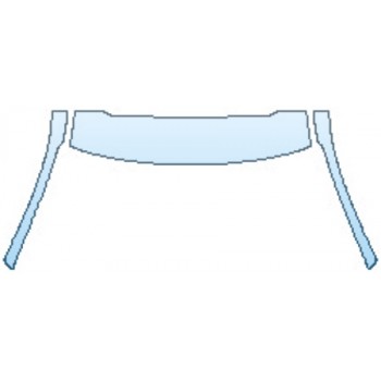 PAINT PROTECTION KIT - 2017 HONDA CIVIC HATCHBACK EX-L ROOF WITH SUNROOF A-PILLARS - PRECUT PPF CLEAR BRA WRAP