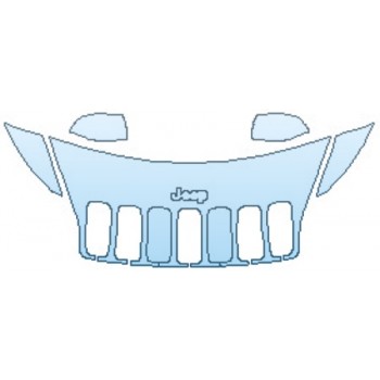 PAINT PROTECTION KIT - 2017 JEEP CHEROKEE TRAILHAWK L PLUS HOOD(24 INCH) FENDERS MIRRORS - PRECUT PPF CLEAR BRA WRAP