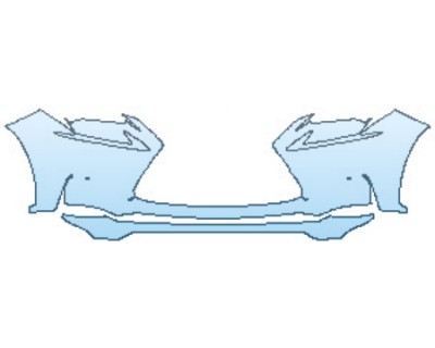 PAINT PROTECTION KIT - 2017 LEXUS NX TURBO F-SPORT BUMPER WITH SENSORS (2 PIECE) - PRECUT PPF CLEAR BRA WRAP