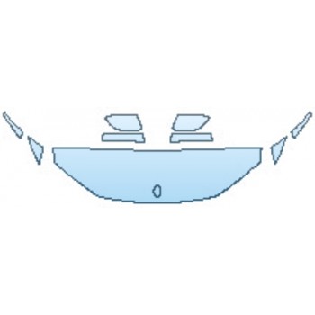 2017 MASERATI LEVANTE BASE Hood(18 Inch) Mirrors INVISIBLEMASK - 3M PAINT PROTECTION