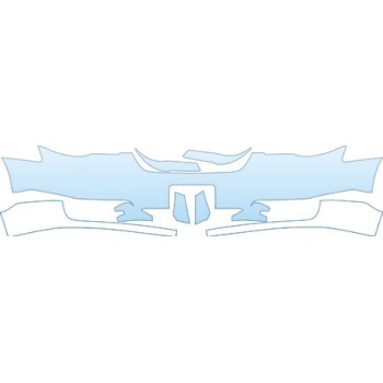 PAINT PROTECTION KIT - 2009 CHRYSLER TOWN &AMP; COUNTRY TOURING BUMPER WITH PLATE CUT OUT KIT - PRECUT PPF CLEAR BRA WRAP