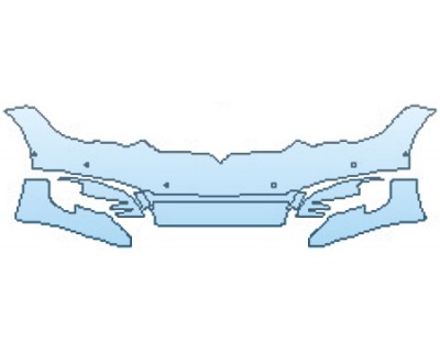 PAINT PROTECTION KIT - 2017 TESLA MODEL S BUMPER WITH SENSORS (8 PIECE) - PRECUT PPF CLEAR BRA WRAP
