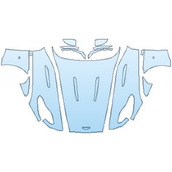 PAINT PROTECTION KIT - 2017 ASTON MARTIN DB11 FULL HOOD FENDERS MIRRORS - PRECUT PPF CLEAR BRA WRAP