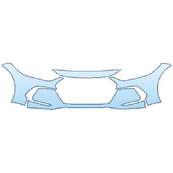PAINT PROTECTION KIT - 2017 HYUNDAI ELANTRA ECO BUMPER (4 PIECE) - PRECUT PPF CLEAR BRA WRAP
