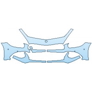 PAINT PROTECTION KIT - 2017 MERCEDES SL CLASS ROADSTER SL63 AMG BUMPER WITH SENSORS (5 PIECE) - PRECUT PPF CLEAR BRA WRAP