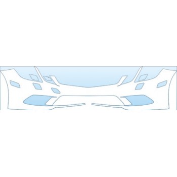 PAINT PROTECTION KIT - 2012 MERCEDES-BENZ E-CLASS COUPE SPORT 550 BUMPER(WITH WASHERS) KIT - PRECUT PPF CLEAR BRA WRAP