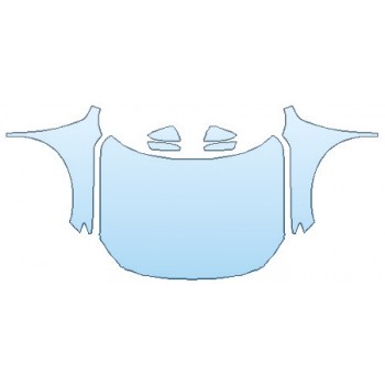 PAINT PROTECTION KIT - 2017 MAZDA CX-3 SPORT FULL HOOD(WRAPPED EDGES) FENDERS MIRRORS - PRECUT PPF CLEAR BRA WRAP