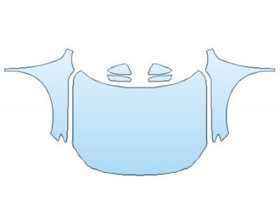 PAINT PROTECTION KIT - 2017 MAZDA CX-3 SPORT FULL HOOD(WRAPPED EDGES) FENDERS MIRRORS - PRECUT PPF CLEAR BRA WRAP