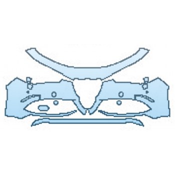 PAINT PROTECTION KIT - 2017 ALFA ROMEO GIULIA QUADRIFOGLIO BUMPER WITH WASHERS AND SENSORS - PRECUT PPF CLEAR BRA WRAP