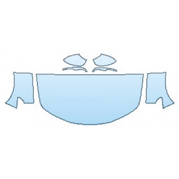 PAINT PROTECTION KIT - 2017 ALFA ROMEO GIULIA TI HOOD(30 INCH WRAPPED EDGES) FENDERS MIRRORS - PRECUT PPF CLEAR BRA WRAP