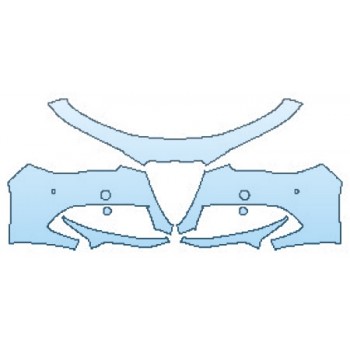 PAINT PROTECTION KIT - 2017 ALFA ROMEO GIULIA TI BUMPER WITH SENSORS - PRECUT PPF CLEAR BRA WRAP