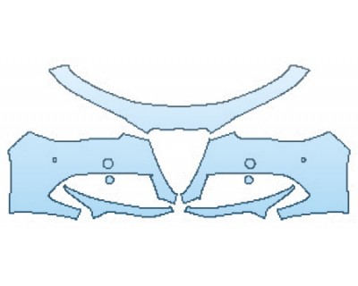 PAINT PROTECTION KIT - 2017 ALFA ROMEO GIULIA TI BUMPER WITH SENSORS - PRECUT PPF CLEAR BRA WRAP