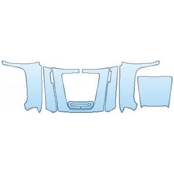 Precut PPF Kit – Clear Bra Paint Protection Film PAINT PROTECTION KIT - 2017 GMC SIERRA 2500HD DURAMAX FULL HOOD(WRAPPED EDGES) FENDERS - PRECUT PPF CLEAR BRA WRAP