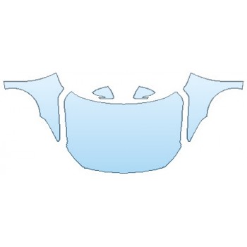 PAINT PROTECTION KIT - 2017 HYUNDAI ELANTRA SPORT FULL HOOD(WRAPPED EDGES) FENDERS MIRRORS - PRECUT PPF CLEAR BRA WRAP