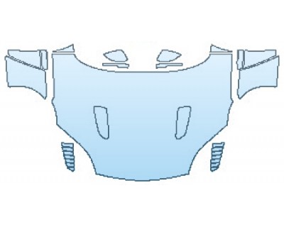 PAINT PROTECTION KIT - 2017 JAGUAR F-TYPE SVR FULL HOOD FENDERS MIRRORS - PRECUT PPF CLEAR BRA WRAP