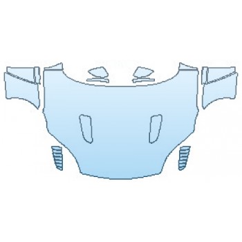 PAINT PROTECTION KIT - 2017 JAGUAR F-TYPE SVR FULL HOOD(WRAPPED EDGES) FENDERS MIRRORS - PRECUT PPF CLEAR BRA WRAP