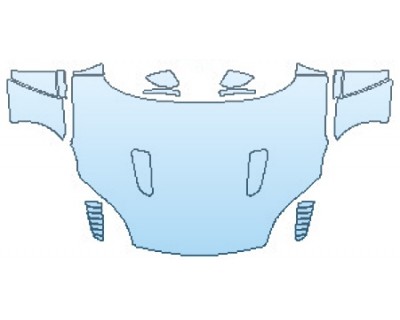 PAINT PROTECTION KIT - 2017 JAGUAR F-TYPE SVR FULL HOOD(WRAPPED EDGES) FENDERS MIRRORS - PRECUT PPF CLEAR BRA WRAP