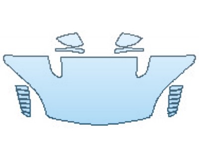 PAINT PROTECTION KIT - 2017 JAGUAR F-TYPE SVR HOOD(30 INCH WRAPPED EDGES) MIRRORS - PRECUT PPF CLEAR BRA WRAP