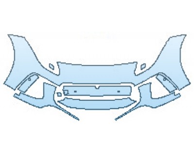 PAINT PROTECTION KIT - 2017 JAGUAR F-TYPE SVR BUMPER WITH SENSORS - PRECUT PPF CLEAR BRA WRAP